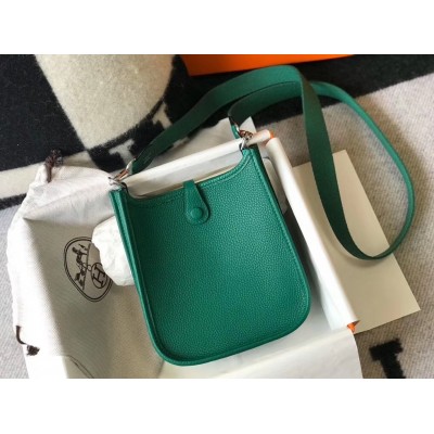 Hermes Evelyne III TPM Bag In Vert Vertigo Clemence Leather LDBS242116