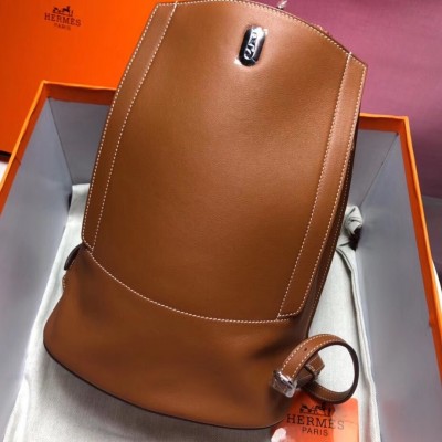 Hermes GR24 Backpack In Gold Swift Calfskin LDBS242214