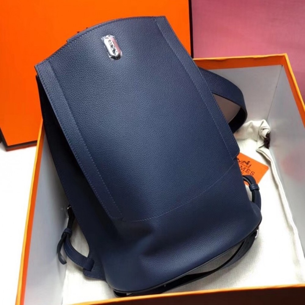 Hermes GR24 Backpack In Navy Everycolor Calfskin LDBS242215