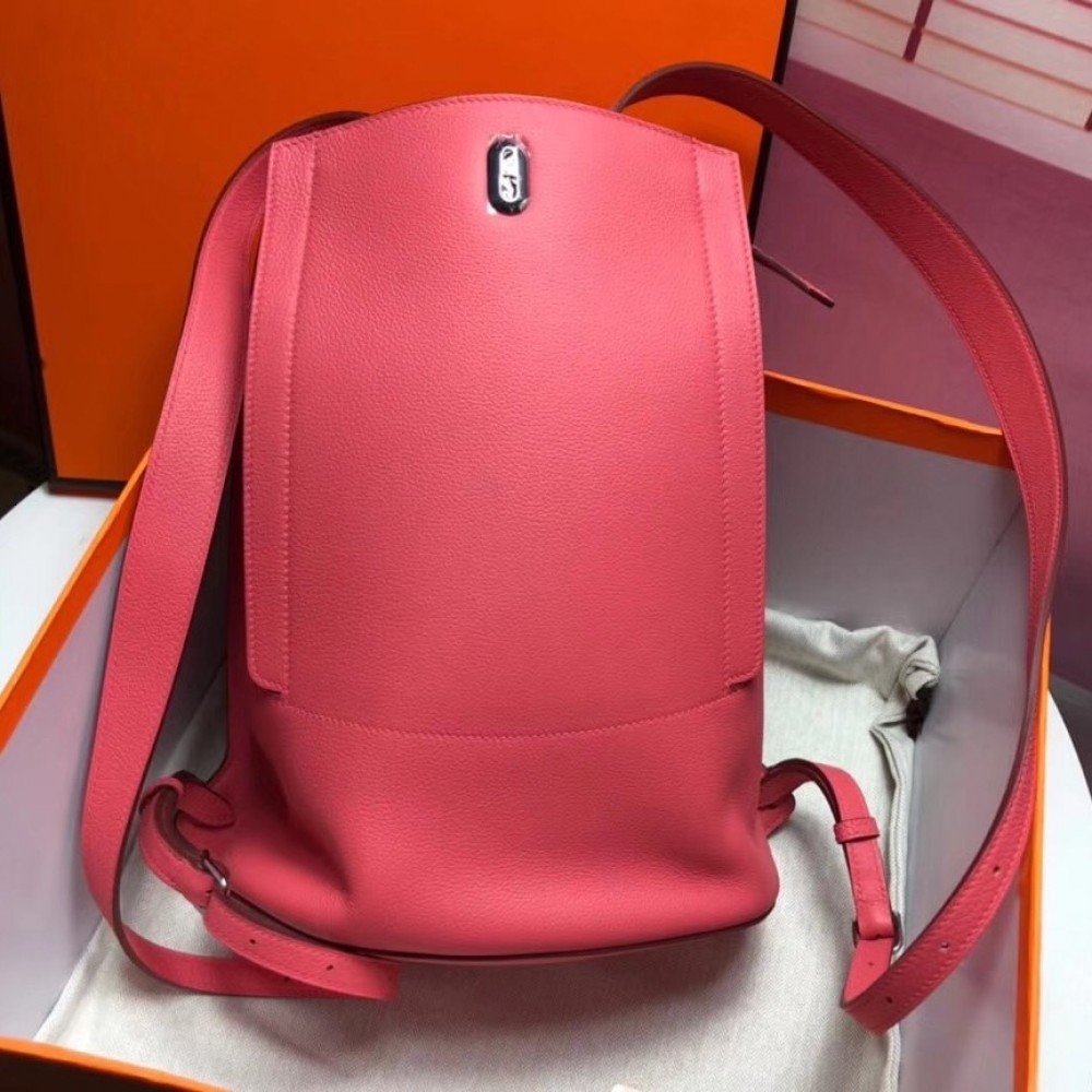 Hermes GR24 Backpack In Pink Everycolor Calfskin LDBS242216