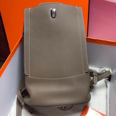 Hermes GR24 Backpack In Taupe Everycolor Calfskin LDBS242218