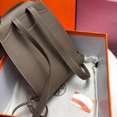 Hermes GR24 Backpack In Taupe Everycolor Calfskin LDBS242218