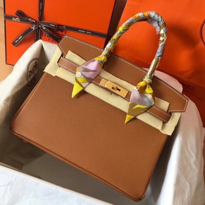 Hermes Gold Birkin 30cm Epsom Handmade Bag LDBS242183