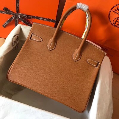 Hermes Gold Birkin 30cm Epsom Handmade Bag LDBS242183