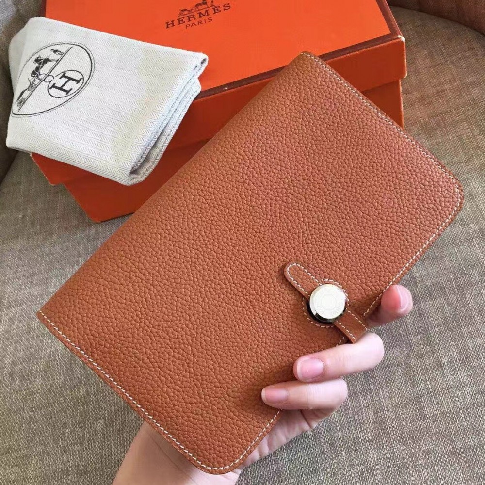 Hermes Gold Dogon Duo Combined Wallet LDBS242189