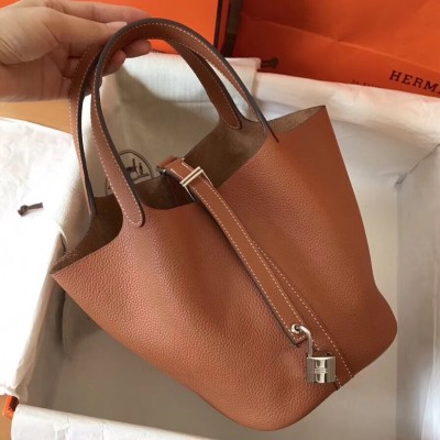 Hermes Gold Picotin Lock MM 22cm Handmade Bag LDBS242200