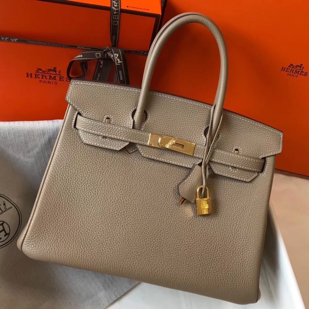 Hermes Grey Clemence Birkin 30cm Bag LDBS242231