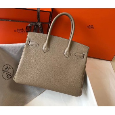 Hermes Grey Clemence Birkin 30cm Bag LDBS242231