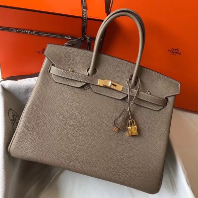 Hermes Grey Clemence Birkin 35cm Bag LDBS242232