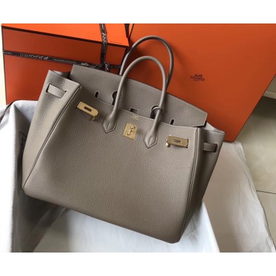 Hermes Grey Clemence Birkin 35cm Bag LDBS242232