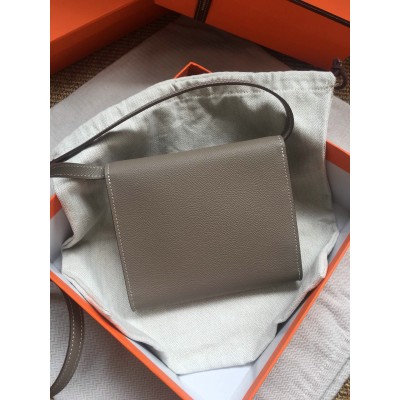 Hermes Grey Clic 16 Wallet With Strap LDBS242237