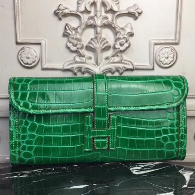 Hermes Jige Elan 29 Clutch In Bambou Crocodile Leather LDBS242338