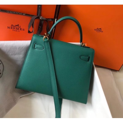 Hermes Kelly 25cm Sellier Bag In Malachite Epsom Leather LDBS242409