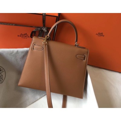 Hermes Kelly 28cm Sellier Bag In Brown Epsom Leather LDBS242387