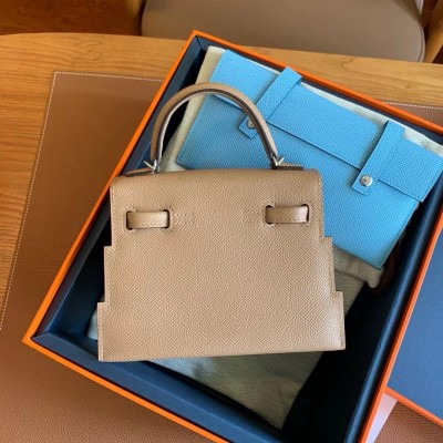 Hermes Kelly Doll Picto Bag in Chai Epsom Calfskin LDBS242445