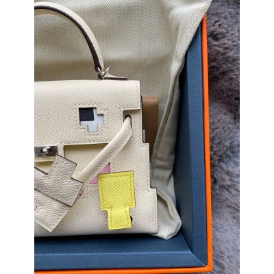 Hermes Kelly Doll Picto Bag in Nata Epsom Calfskin LDBS242447