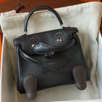 Hermes Kelly Doll Quelle Idole Bag in Black Swift Calfskin LDBS242448