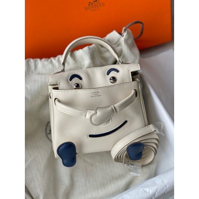 Hermes Kelly Doll Quelle Idole Bag in Craie Swift Calfskin LDBS242451