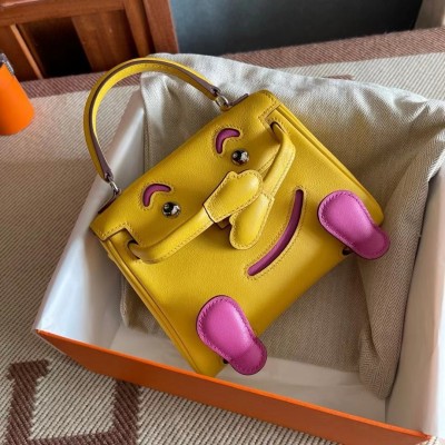 Hermes Kelly Doll Quelle Idole Bag in Jaune Ambre Swift Calfskin LDBS242452