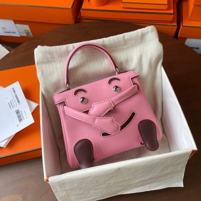 Hermes Kelly Doll Quelle Idole Bag in Pink Swift Calfskin LDBS242453