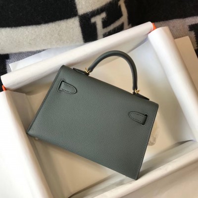 Hermes Kelly Mini II Bag In Vert Amande Epsom Leather LDBS242489