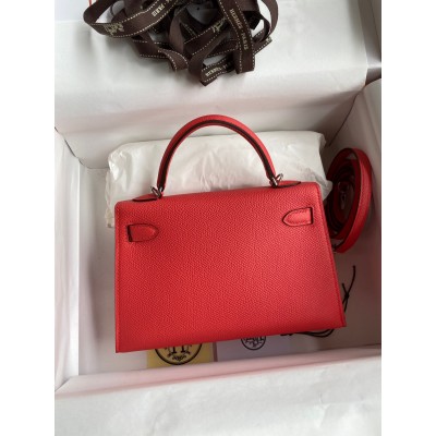 Hermes Kelly Mini II Sellier Handmade Bag In Piment Epsom Calfskin LDBS242541