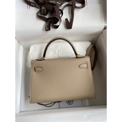 Hermes Kelly Mini II Sellier Handmade Bag In Trench Epsom Calfskin LDBS242556