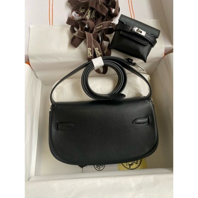 Hermes Kelly Moove Handmade Bag in Black Swift Calfskin LDBS242567