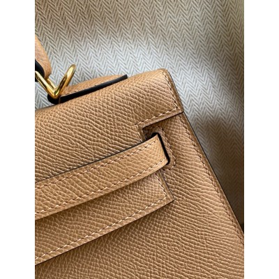 Hermes Kelly Sellier 25 Handmade Bag In Chai Epsom Calfskin LDBS242683