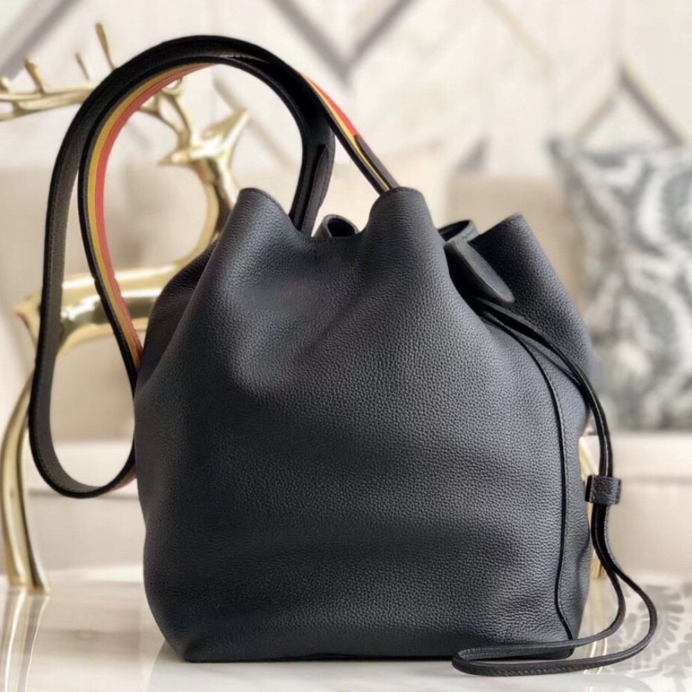 Hermes Licol 17cm Bag In Black Evercolor Calfskin LDBS242740