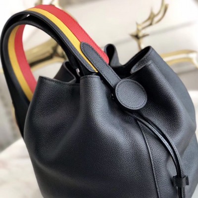 Hermes Licol 17cm Bag In Black Evercolor Calfskin LDBS242740