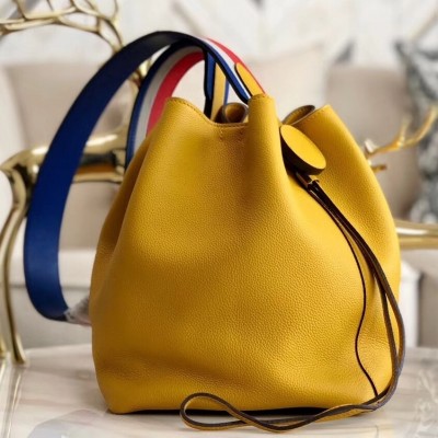 Hermes Licol 17cm Bag In Yellow Evercolor Calfskin LDBS242744