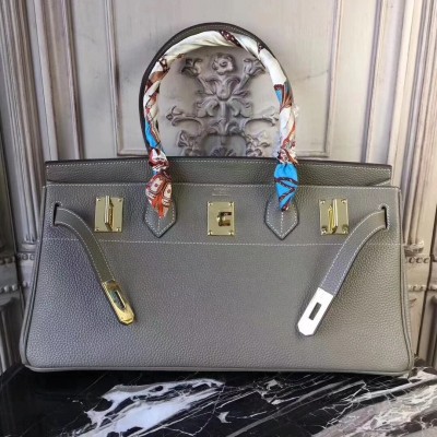 Hermes Lin Blue JPG Birkin 42cm Shoulder Bag LDBS242748