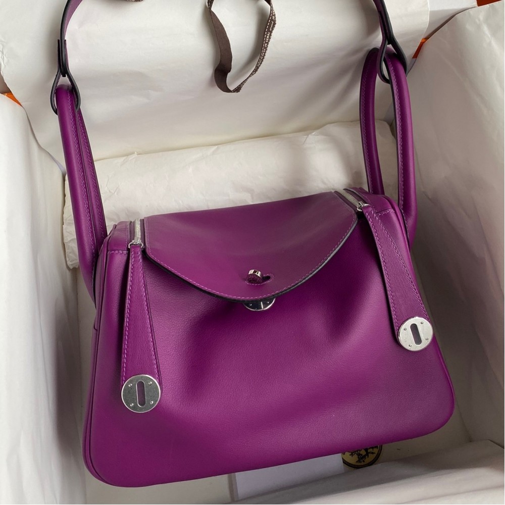 Hermes Lindy 26 Handmade Bag In Anemone Swift Calfskin LDBS242770