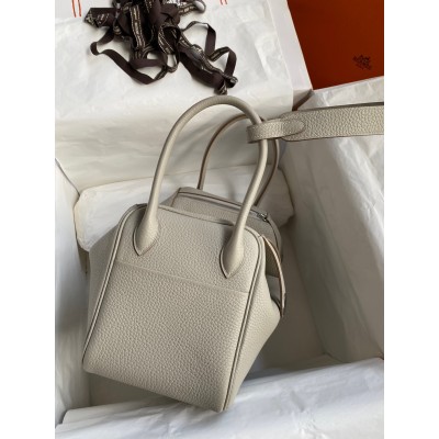 Hermes Lindy 26 Handmade Bag In Beton Clemence Leather LDBS242771