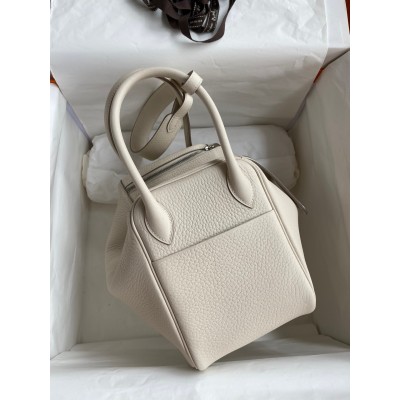 Hermes Lindy 26 Handmade Bag In Craie Clemence Leather LDBS242781