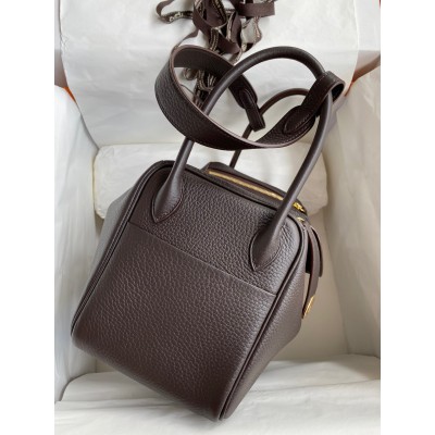 Hermes Lindy 26 Handmade Bag In Ebene Clemence Leather LDBS242783