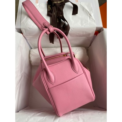 Hermes Lindy 26 Handmade Bag In Rose Confetti Swift Calfskin LDBS242796