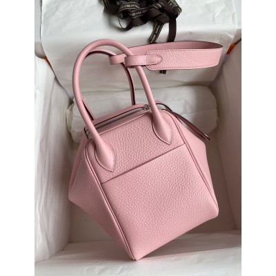 Hermes Lindy 26 Handmade Bag In Rose Sakura Clemence Leather LDBS242797