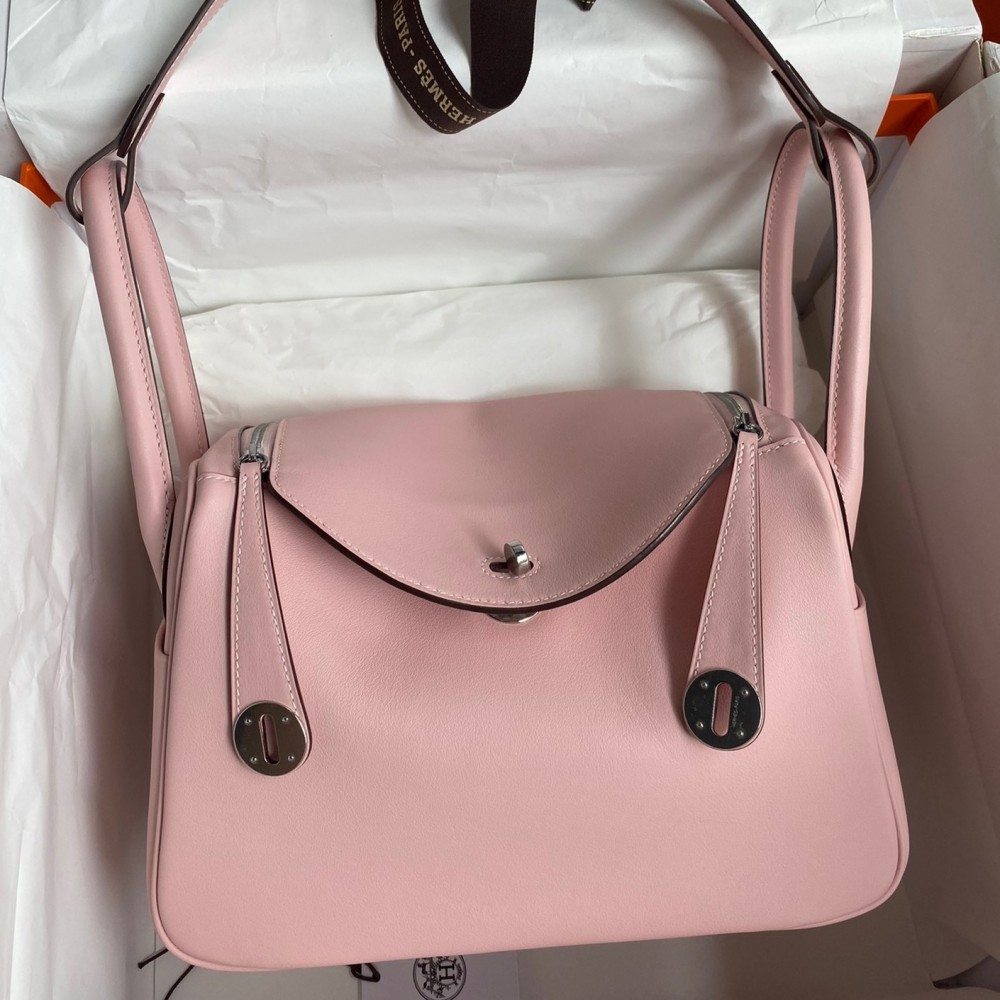 Hermes Lindy 26 Handmade Bag In Rose Sakura Swift Calfskin LDBS242798