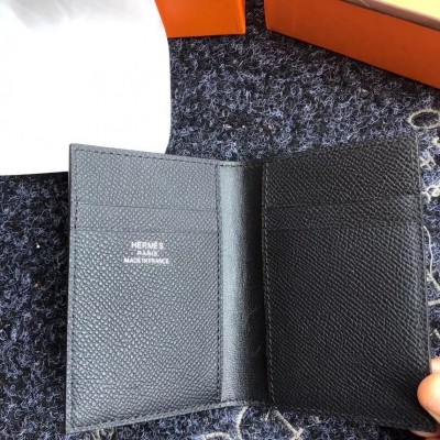 Hermes MC2 Euclide Card Holder In Black Epsom Leather LDBS242849