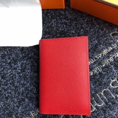 Hermes MC2 Euclide Card Holder In Red Epsom Leather LDBS242862