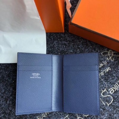 Hermes MC2 Euclide Card Holder In Sapphire Epsom Leather LDBS242865