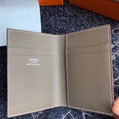 Hermes MC2 Euclide Card Holder In Taupe Epsom Leather LDBS242866