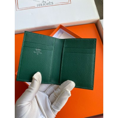 Hermes MC2 Euclide Card Holder in Vert Emeraud Shiny Alligator Leather LDBS242869