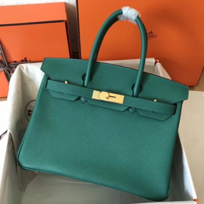 Hermes Malachite Birkin 30cm Epsom Handmade Bag LDBS242834