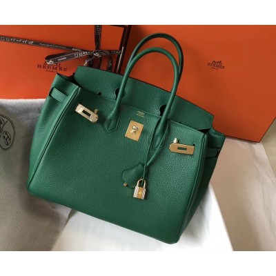 Hermes Malachite Clemence Birkin 30cm Bag LDBS242836