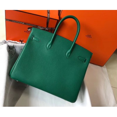 Hermes Malachite Clemence Birkin 35cm Bag LDBS242837