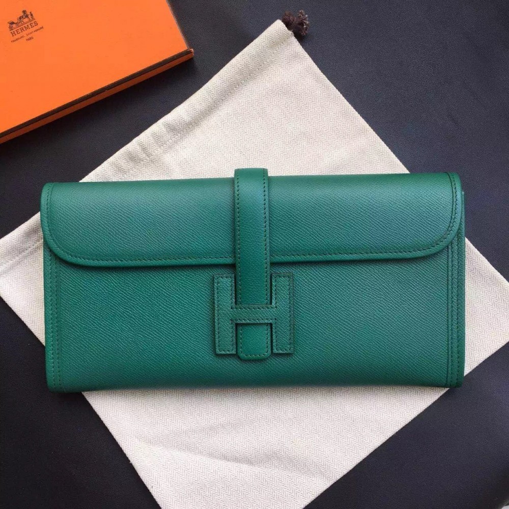 Hermes Malachite Epsom Jige Elan 29 Clutch Bag LDBS242843