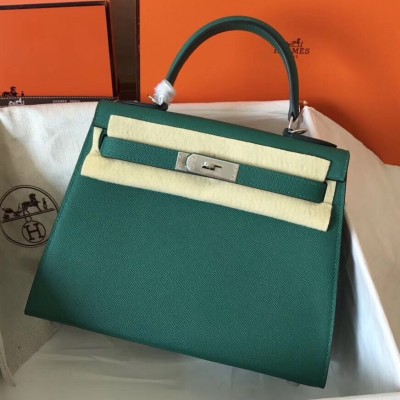 Hermes Malachite Epsom Kelly 28cm Handmade Bag LDBS242844